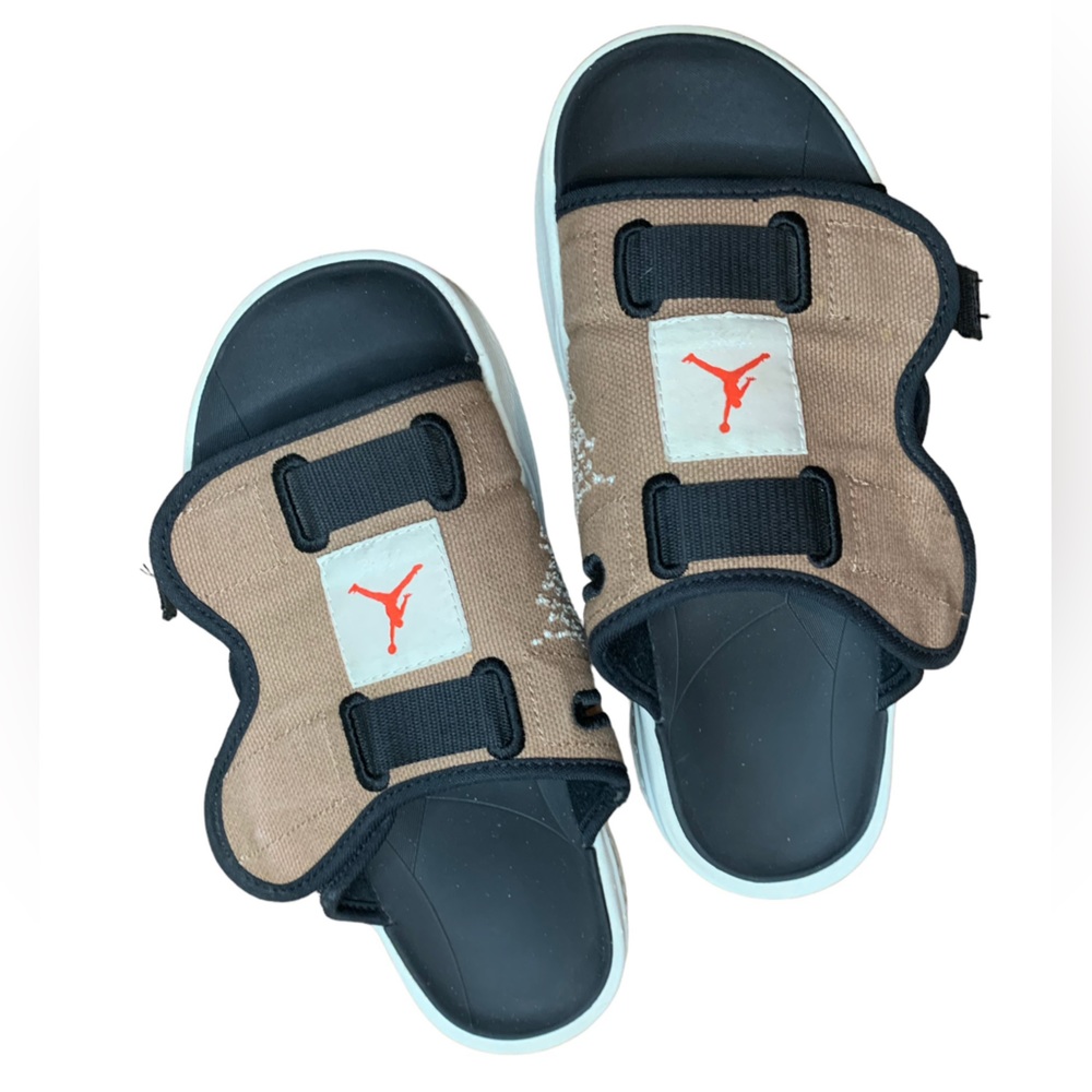 Nike Air Jordan LS CZ0791-201 Brown Orange Black Sandal Slide Men's Size 8